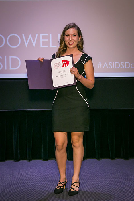 DI Student Amanda Dowell receives 1st place for her commercial project and 2nd place for her sustainable design project