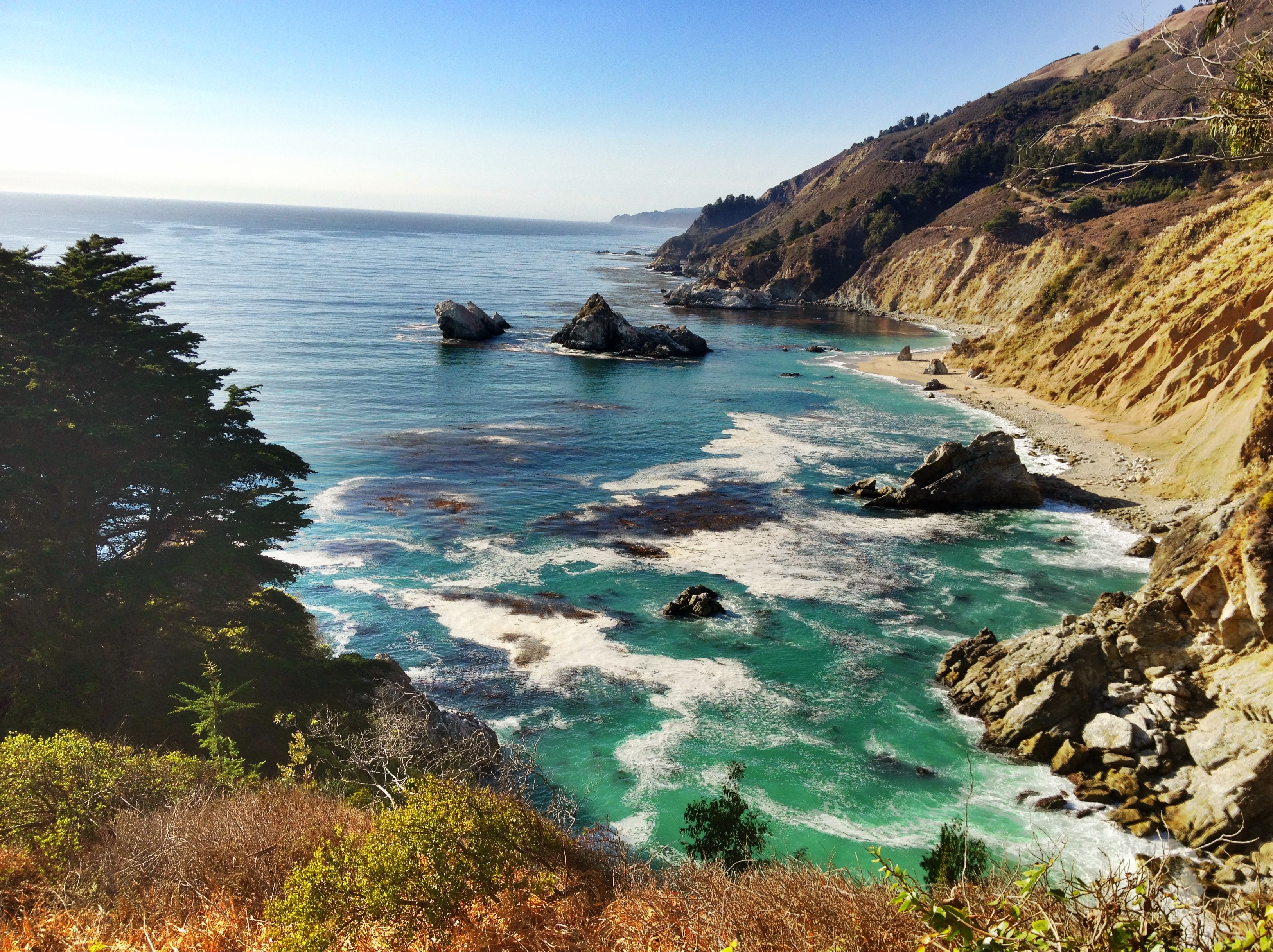 transitioning into fall - View from Cabrillo Highway at Big Sur