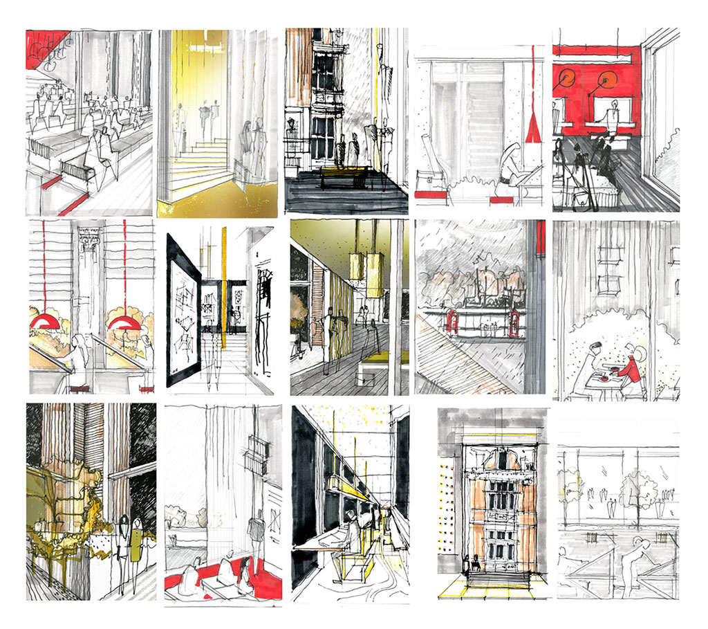 How to create a great interior design portfolio 4 cases top tips and  inspiration  School of Sketching by Olga Sorokina